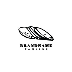 bread cartoon logo icon design template black isolated vector delicious