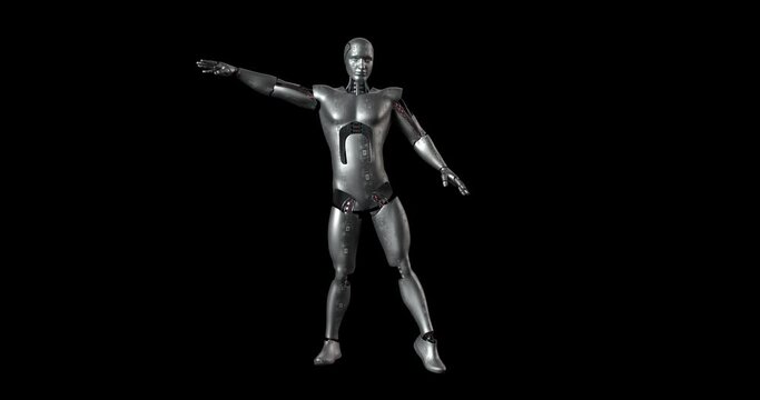 Cyborg Dancing. Hip Hop Dance. Space Journey. Luma Channel. Technology And Space Related 3D Animation.