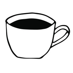 Coffee vector illustration, hand drawing doodle