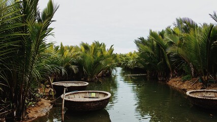 River flowing in vietnam.