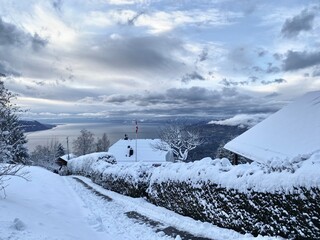 Winter mountain view in Switzerland