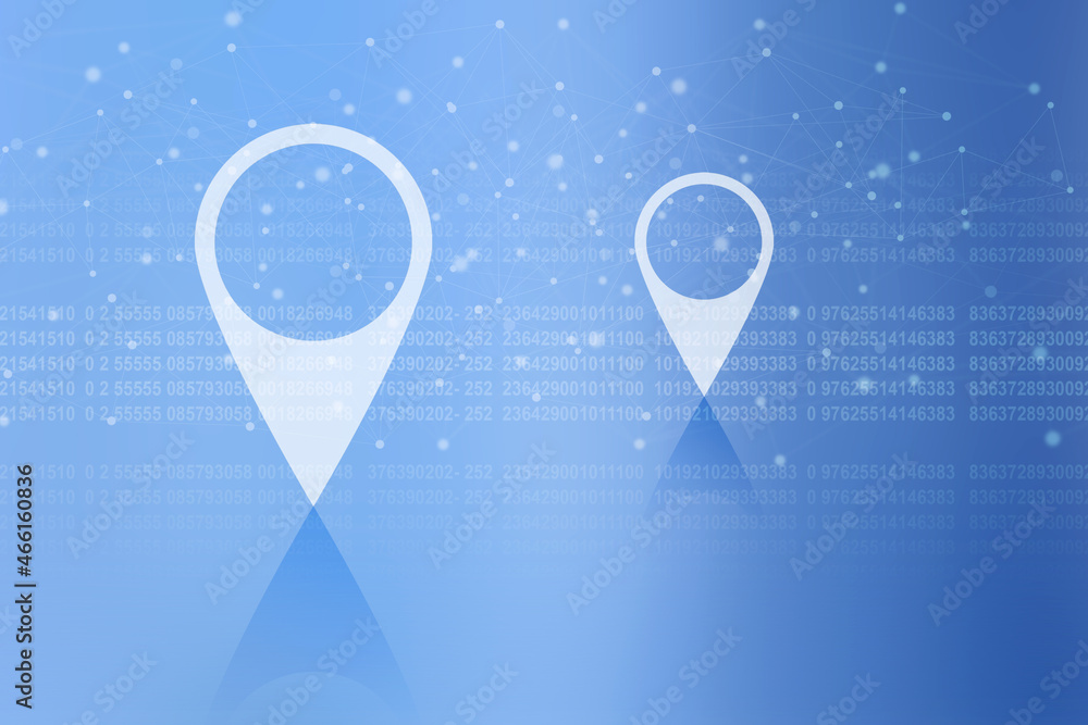Aufkleber 2d rendering red map pointer