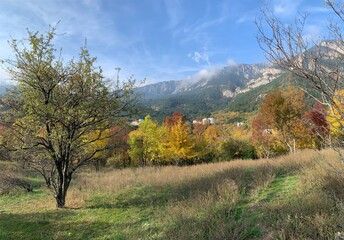 autumn view of the mountains in Crimea (Botkin trail)