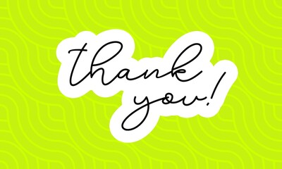 Thank You Card. Hand Written Lettering for Title, Heading, Photo Overlay, Wedding Invitation, Thank You Message