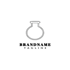 erlenmeyer logo template icon design black isolated vector illustration