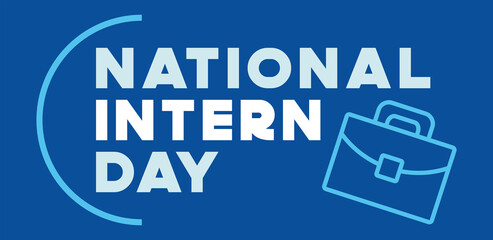 International event, National Intern Day, Vector template - 466163696