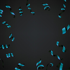 Vector greeting card with glitter confetti