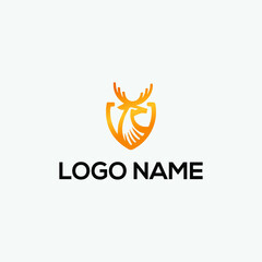 Minimal deer logo design