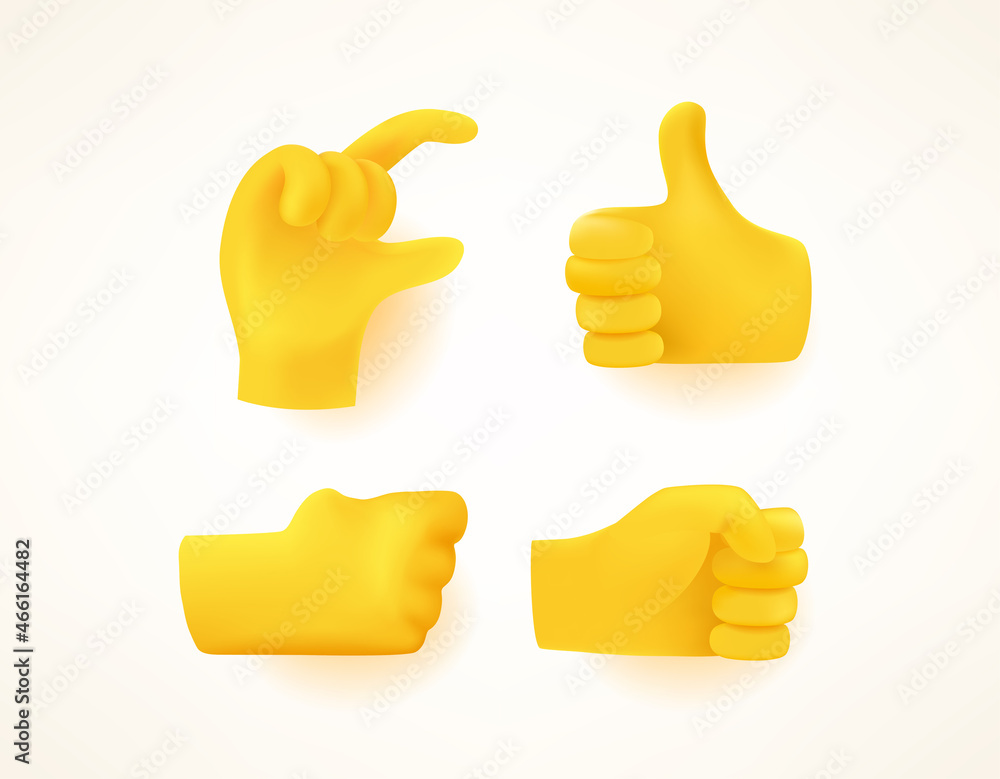 Aufkleber vector emoji set for web and apps. gestures