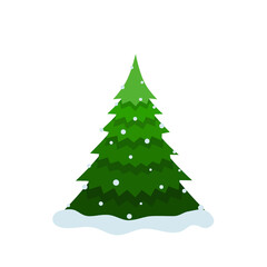Christmas tree. Merry Christmas and Happy New Year background. Vector illustration.