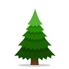 Christmas tree. Merry Christmas and Happy New Year background. Vector illustration.