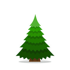 Christmas tree. Merry Christmas and Happy New Year background. Vector illustration.