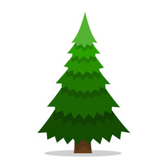 Christmas tree. Merry Christmas and Happy New Year background. Vector illustration.