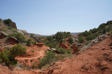 テキサス州アマリロのパロ・ドゥロキャニオン州立公園のトレイルコース