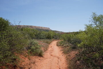 Fototapeta na wymiar テキサス州パロ・ドゥロキャニオン州立公園のトレイルコース