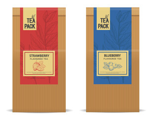 Vector Packaging Design Layout. Template for Tea or Coffee Packaging.