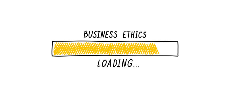 Business ethics loading bar.