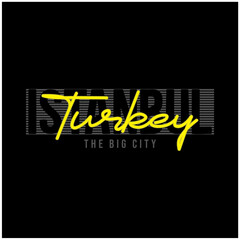 Turkey,Istanbul,for t-shirt design-vector