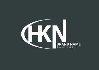 HKN letter logo and icon design template