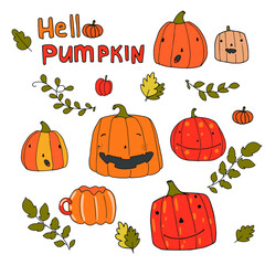 halloween pumpkin set 