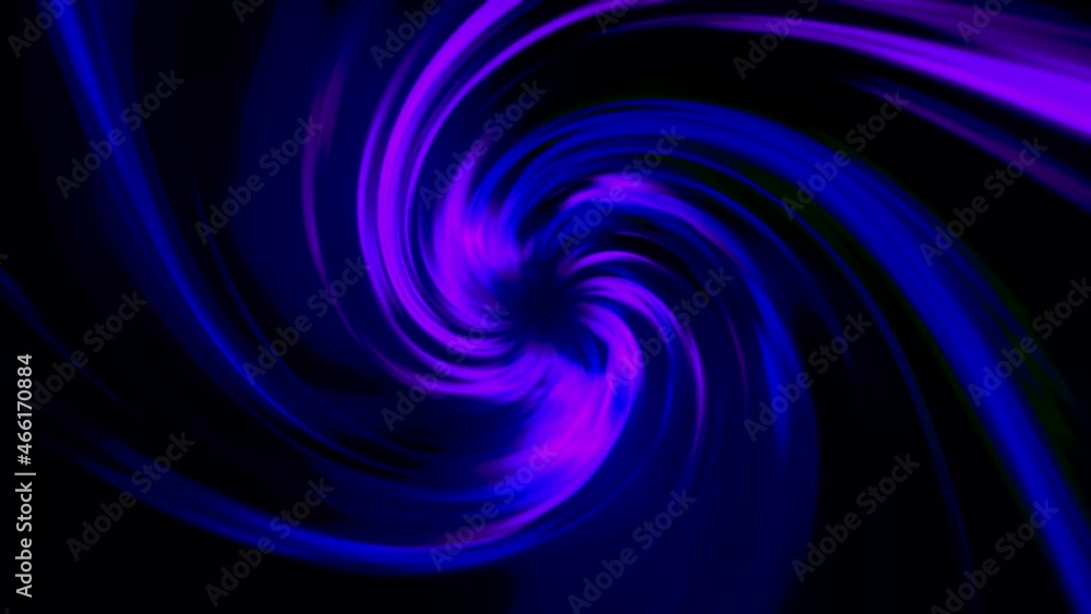 Poster Gradient of rainbow colors are cyclically shifting, seamless loop. Motion. Beautiful abstract background with twisting light neon stripes.