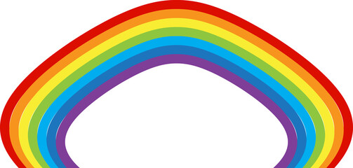 Fototapeta premium rainbow multicolored curved. Vector Illustration. EPS10