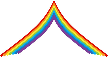 rainbow multicolored curved. Vector Illustration. EPS10