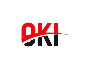 OKI Letter Initial Logo Design Vector Illustration