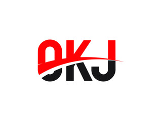 OKJ Letter Initial Logo Design Vector Illustration