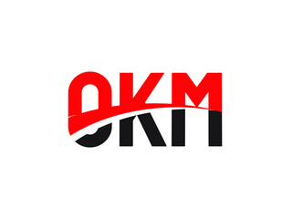 OKM Letter Initial Logo Design Vector Illustration