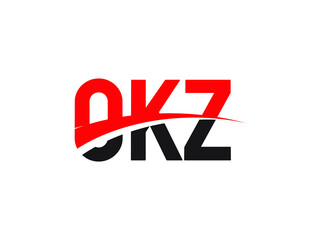 OKZ Letter Initial Logo Design Vector Illustration