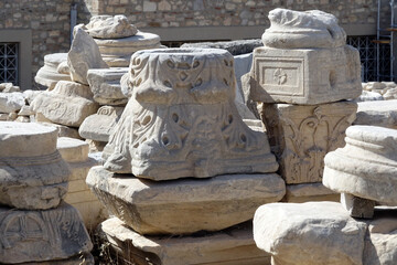 Parts of the columns of the Acropolis