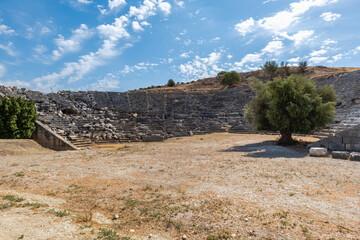 Letoon theatre at the sanctuary palace of Leto, located near the ancient site of Xanthos in Turkey.  The Letoon archeological site is a UNESCO world heritage site.