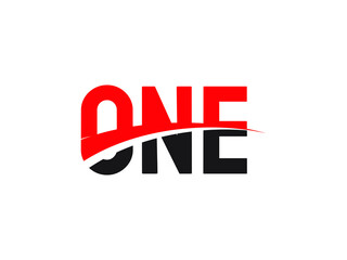 ONE Letter Initial Logo Design Vector Illustration