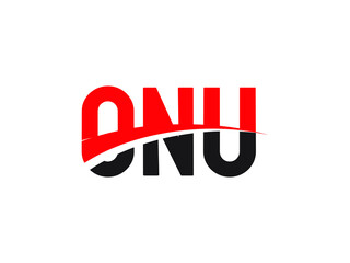 ONU Letter Initial Logo Design Vector Illustration