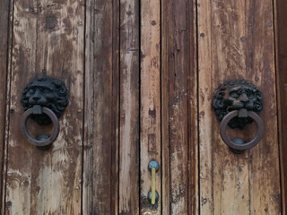 old wooden door in Florence