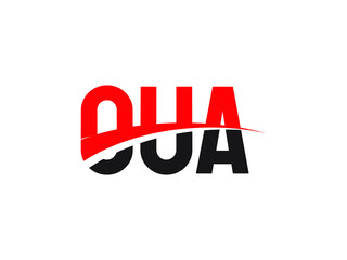 OUA Letter Initial Logo Design Vector Illustration