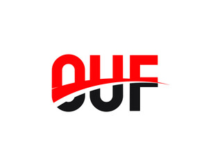 OUF Letter Initial Logo Design Vector Illustration