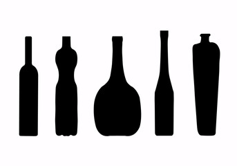 set of bottle.Vector illustration. plastic bottle