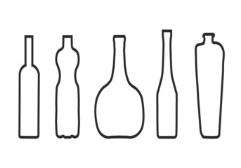 set of bottle.Vector illustration. plastic bottle