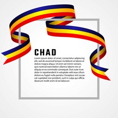 ribbon shape chad flag background template