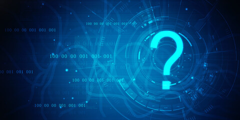 

2d illustration question mark background