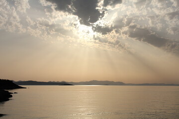 sunset over the sea