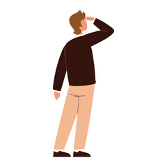 man looking somewhere