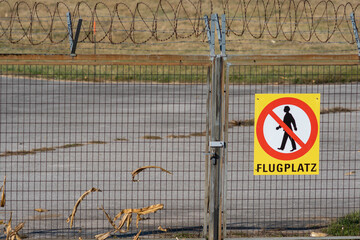 Do not enter sign on airport