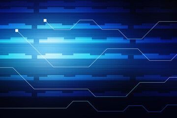 2d illustration Abstract futuristic electronic circuit technology background
