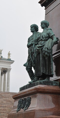 Detail of the statue to Tsar Alexander the 2nd in Helsinki