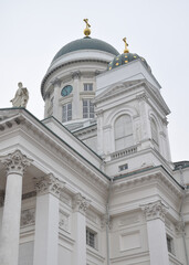 Fototapeta na wymiar Detail of the Lutheran Cathedral at Helsinki