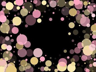 Bokeh confetti circles decoration holiday background.