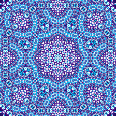 Tile azulejos mosaic seamless pattern, oriental ethnic patchwork